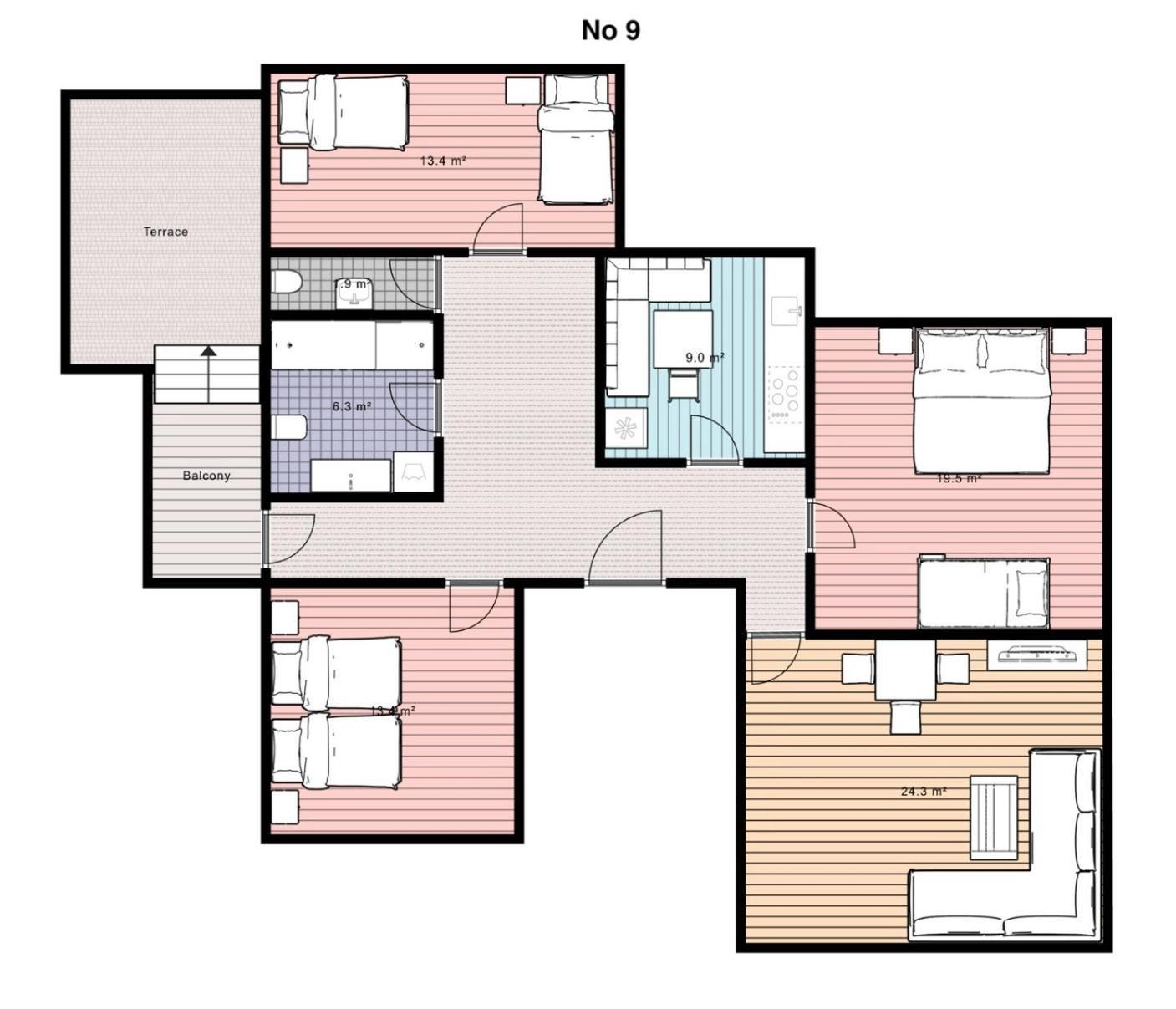 Frei 3 Budget Appartement